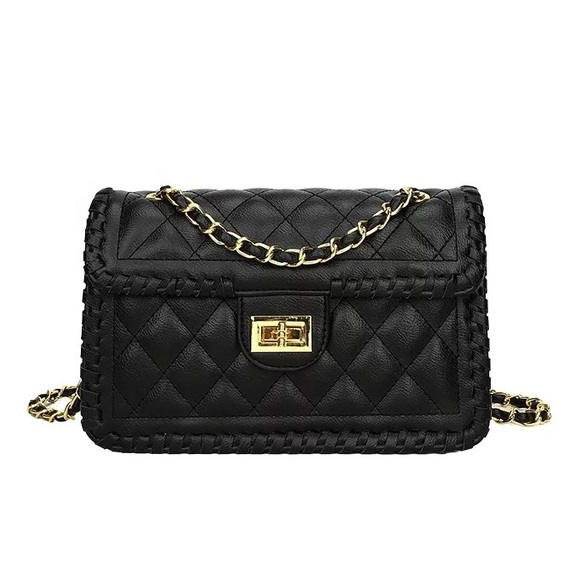 unbranded Handbags - Black Quilted vegan leather shoulder bag